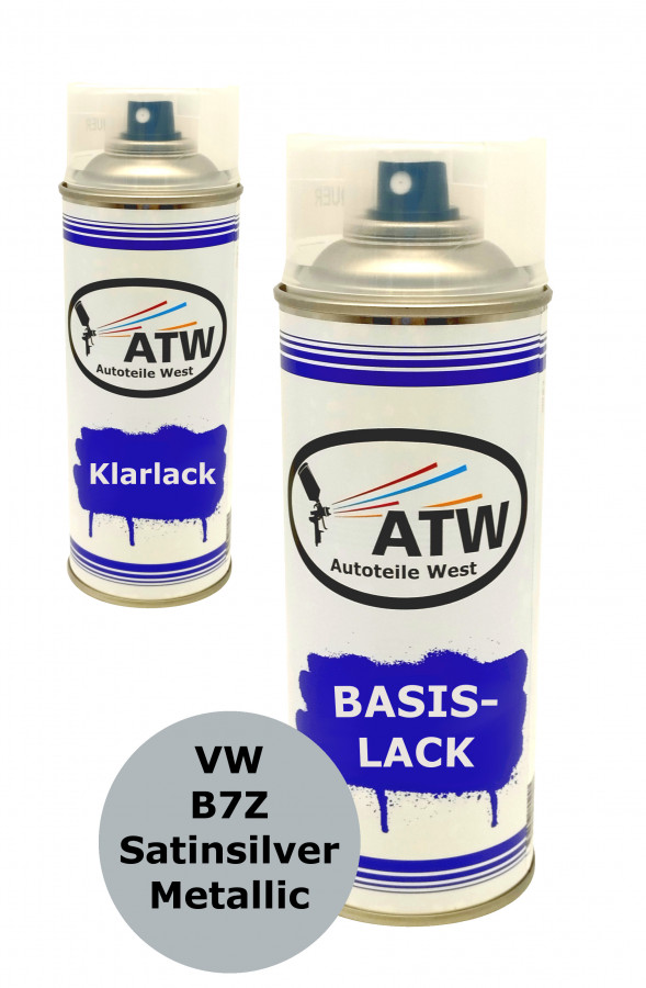 Autolack für VW B7Z Satinsilver Metallic +400ml Klarlack Set